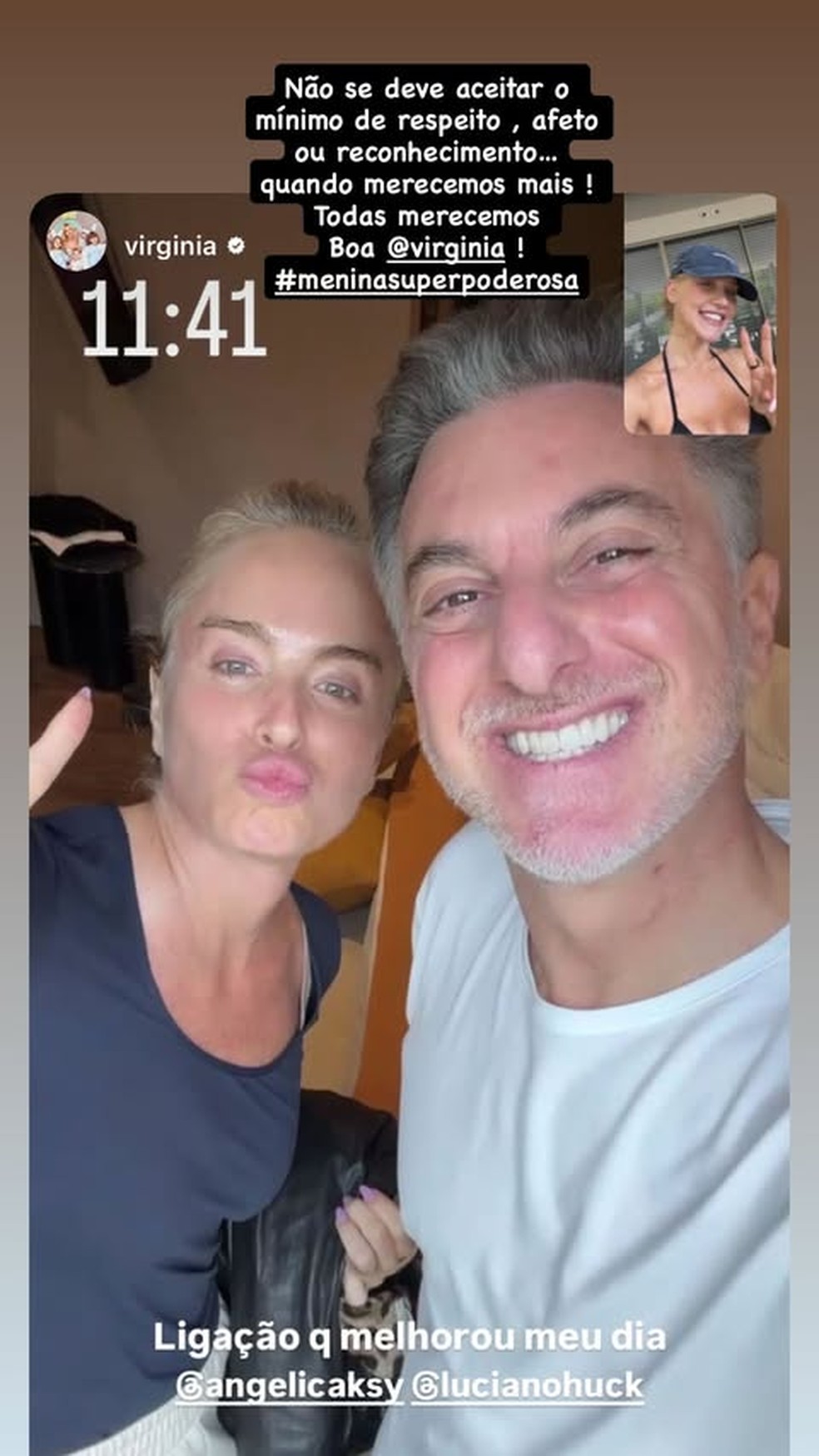 Ang&eacute;lica manda apoio para Virginia &mdash; Foto: Reprodu&ccedil;&atilde;o/Instagram