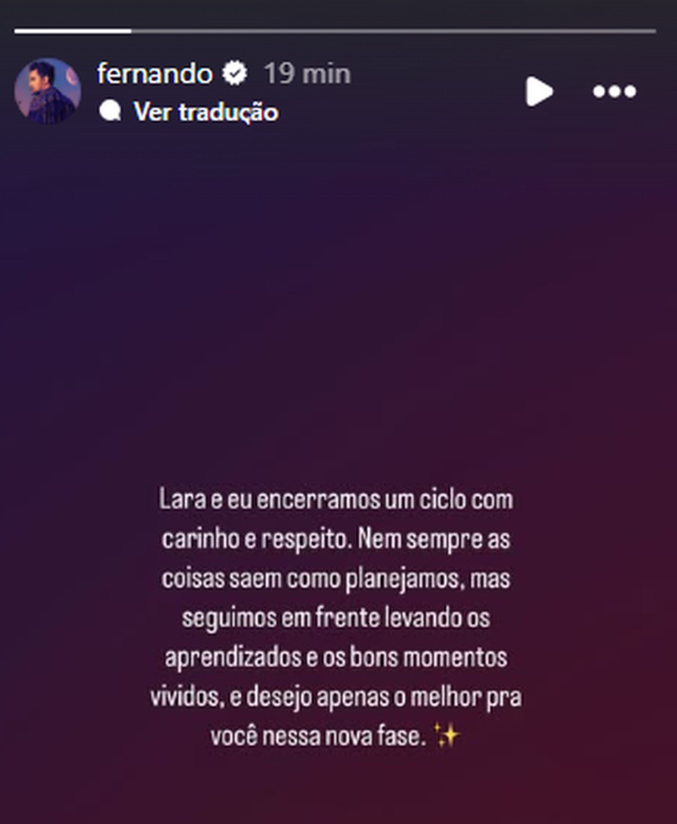 Post de Fernando Zor &mdash; Foto: Reprodu&ccedil;&atilde;o/Instagram