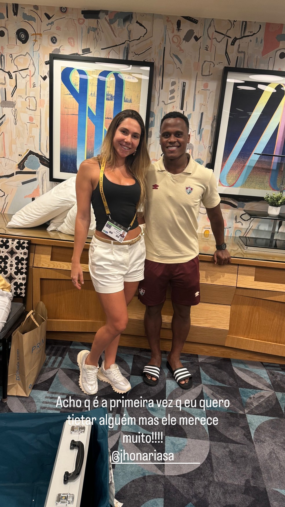 Carol Portaluppi e Jhon Arias — Foto: Reprodução | Instagram