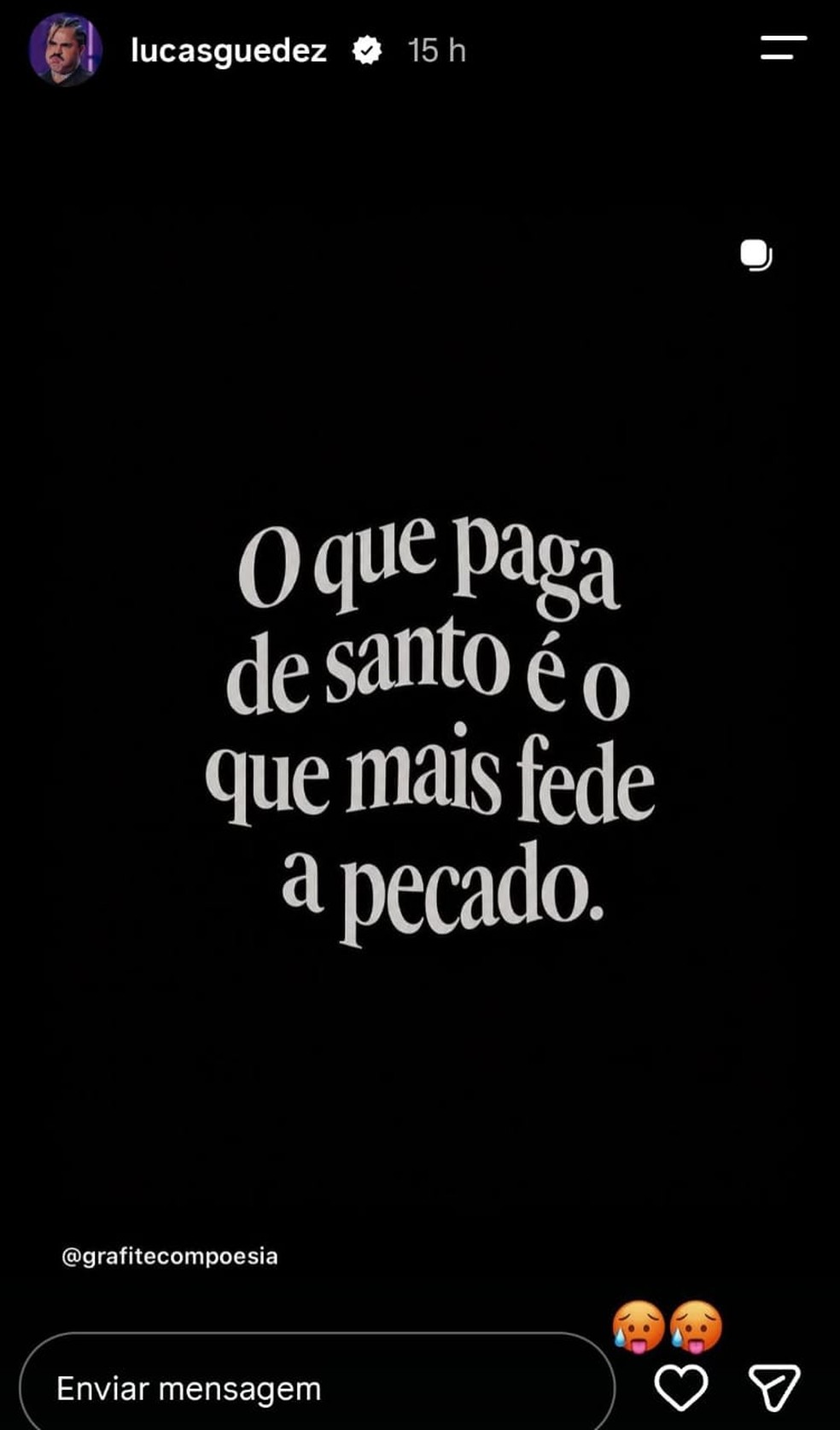 Lucas Guedez — Foto: Reprodução/Instagram