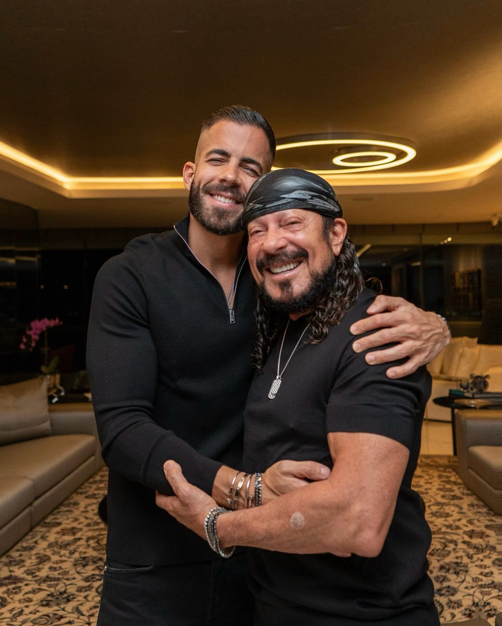 Pipo Marques e o pai, Bell Marques — Foto: Reprodução/Instagram