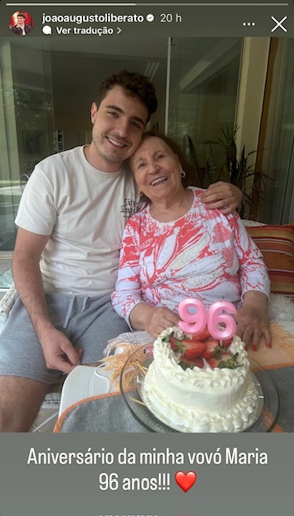 Após flagra com Cariúcha, filho de Gugu celebra os 96 anos da avó, mãe ...