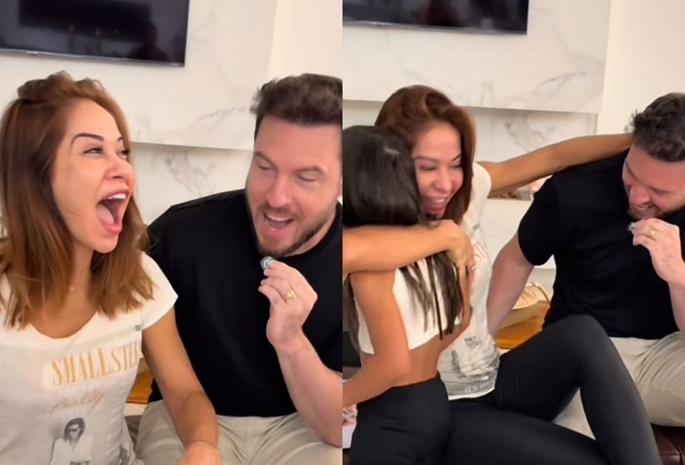 Maira Cardi e Thiago Nigro descobrem gênero de bebê — Foto: Reprodução/TikTok