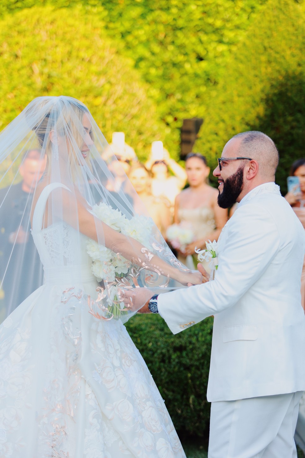 Tatiana Barbieri e Ramon Shankal se casam na Itália — Foto: Conradis