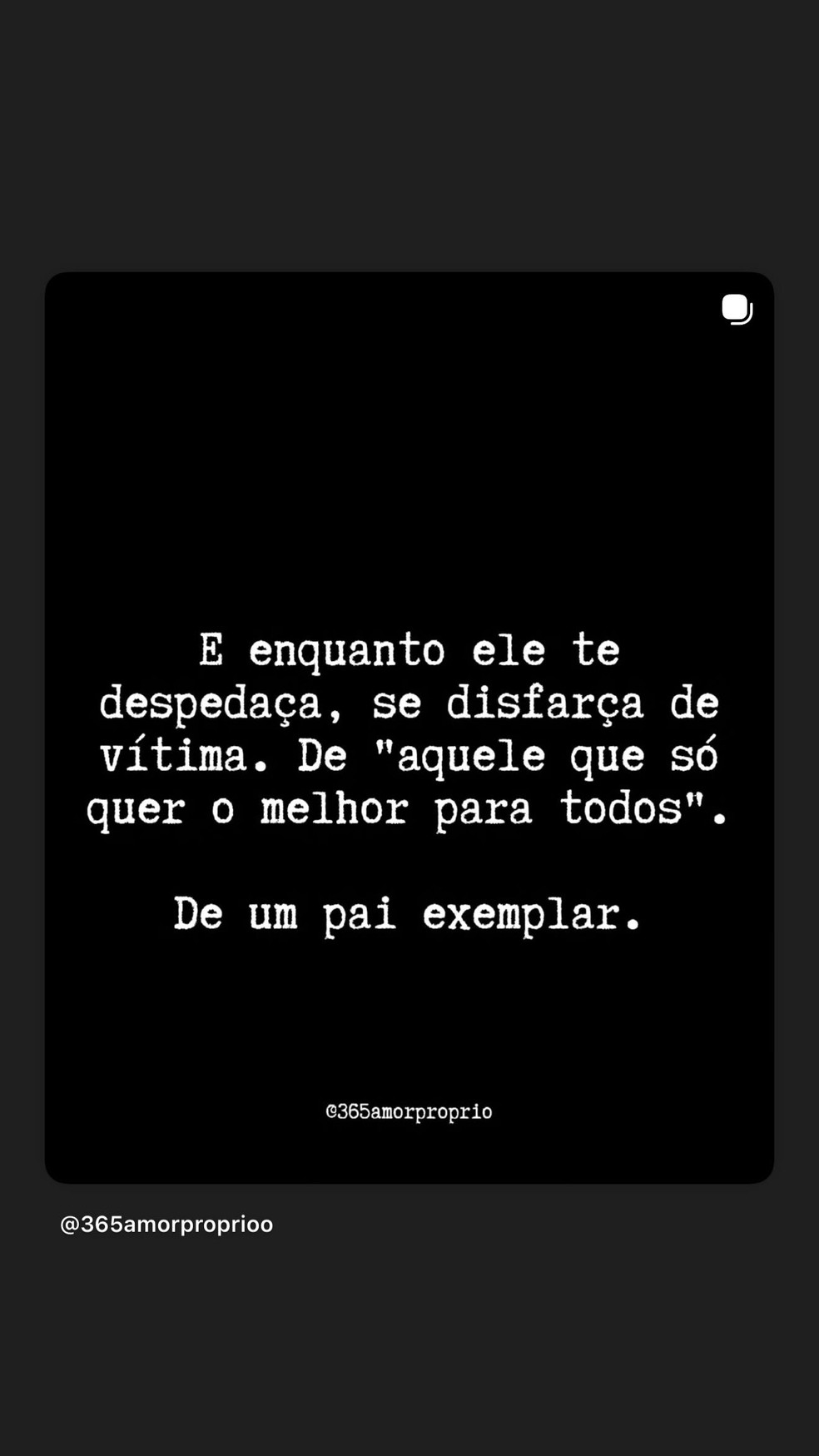 Lorena Maria compartilha posts sobre homens narcisistas ao falar de MC Daniel — Foto: Reprodução/Instagram Lorena Maria