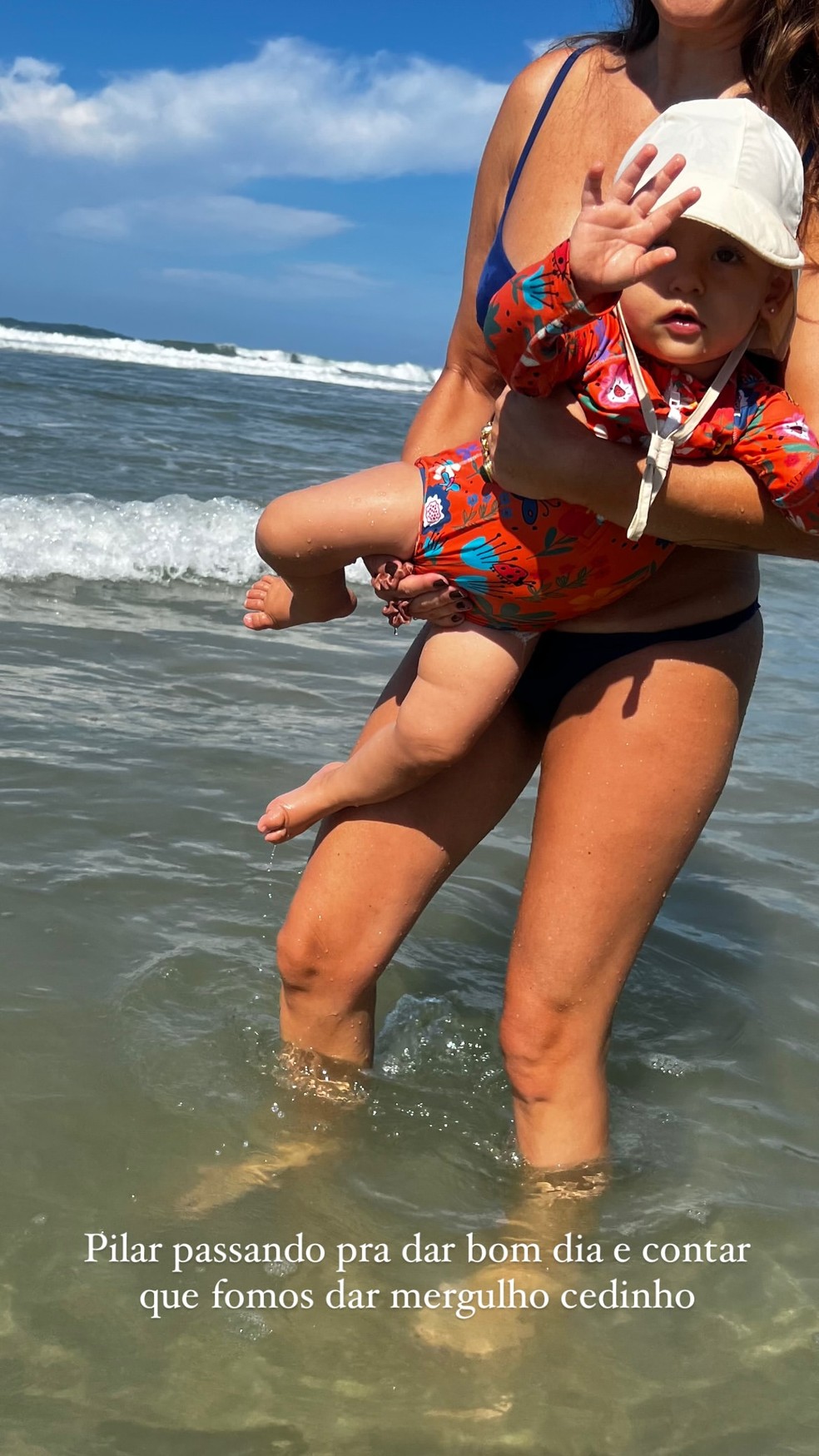 Recém-separados, Fernanda Paes Leme e Victor Sampaio curtem viagem com a filha — Foto: Reprodução/Instagram