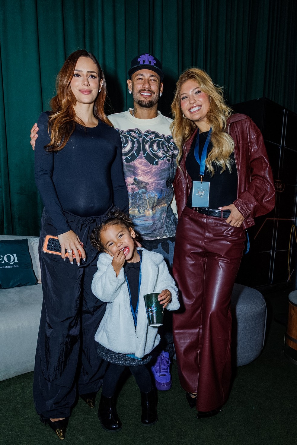 Bruna Biancardi, Neymar, Mari Menezes e Mavie — Foto: Clayton Felizardo/Brazilnews