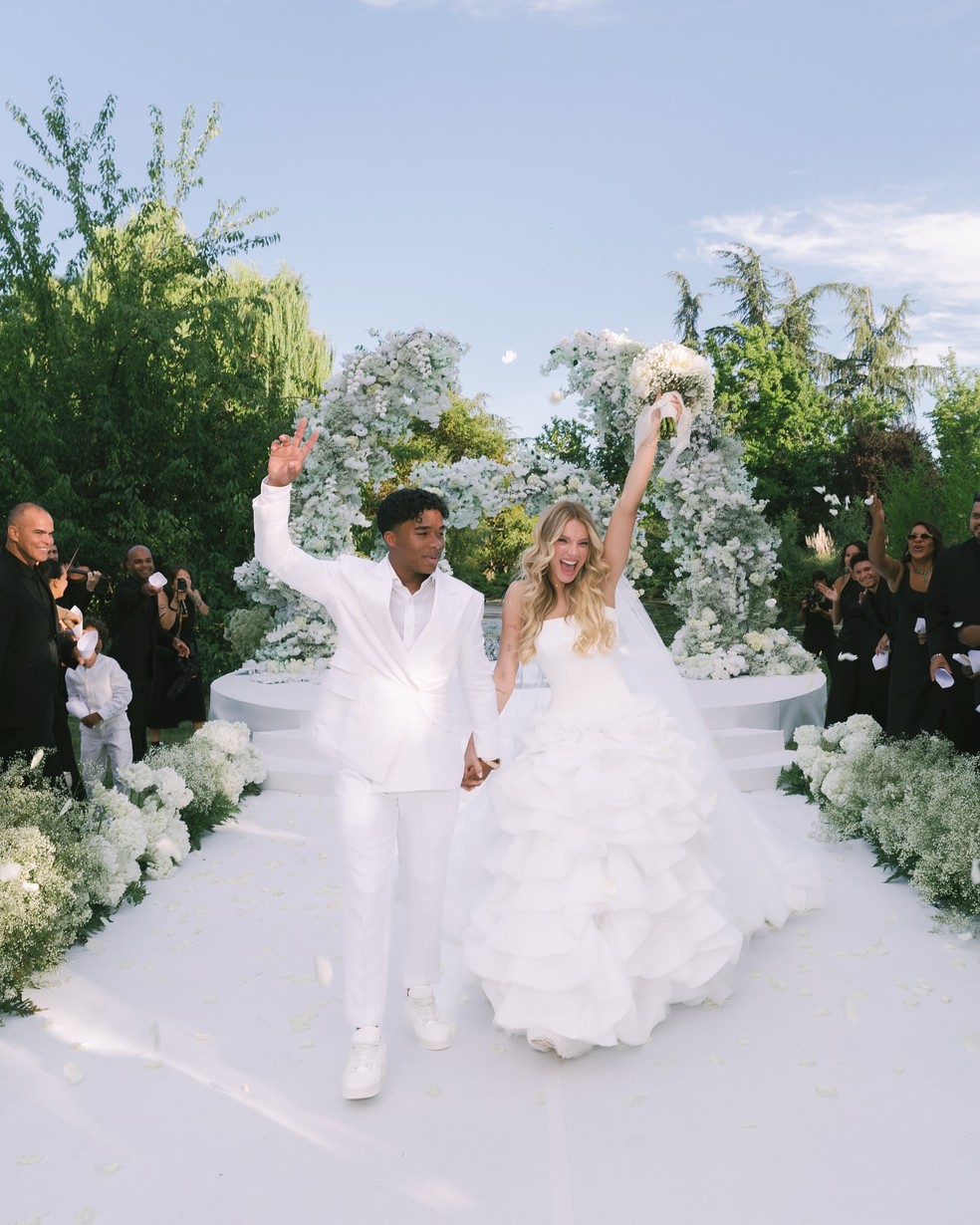 Casamento de Endrick e Gabriely Miranda em Madrid — Foto: Reprodução/ Instagram
