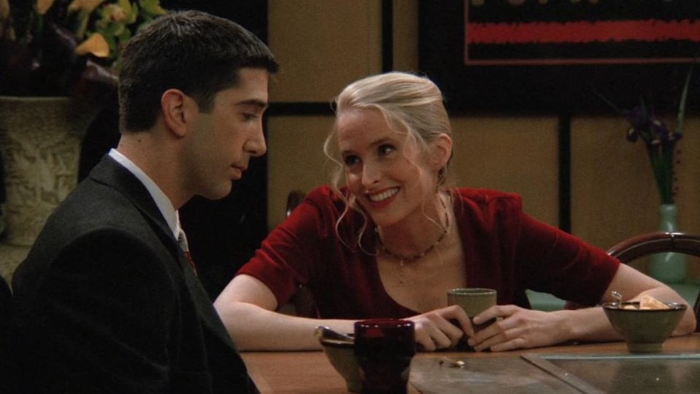 O ex-casal Carol Willick e Ross Geller em 'Friends' — Foto: Reprodução