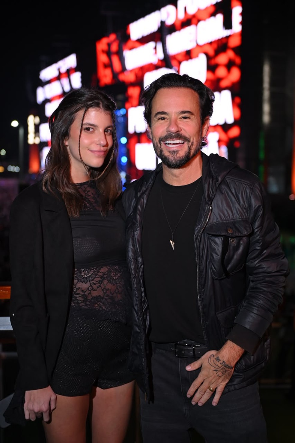 Paulo Vilhena e Maria Luiza no Rock in Rio — Foto: Romulo Guimarães/CS Eventos