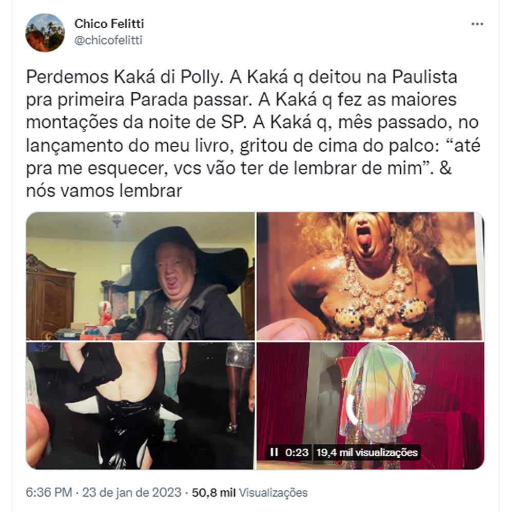 De vanguardista a 'cancelada': quem foi a lendária drag queen Kaká di Polly  - 28/01/2023 - UOL TAB