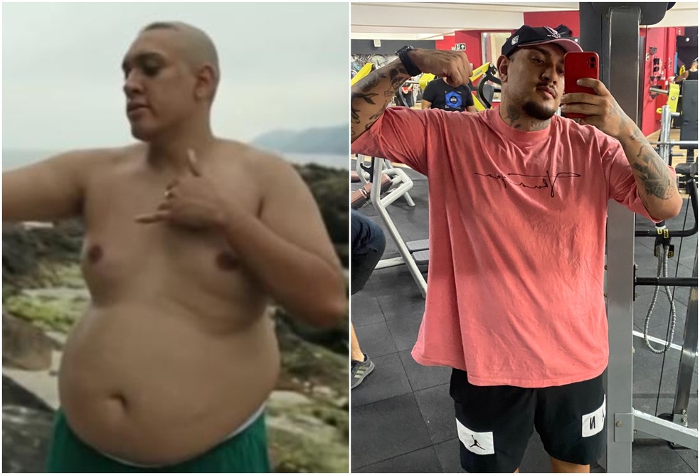 Antes e depois de MC Binn — Foto: Reprodução/Instagram