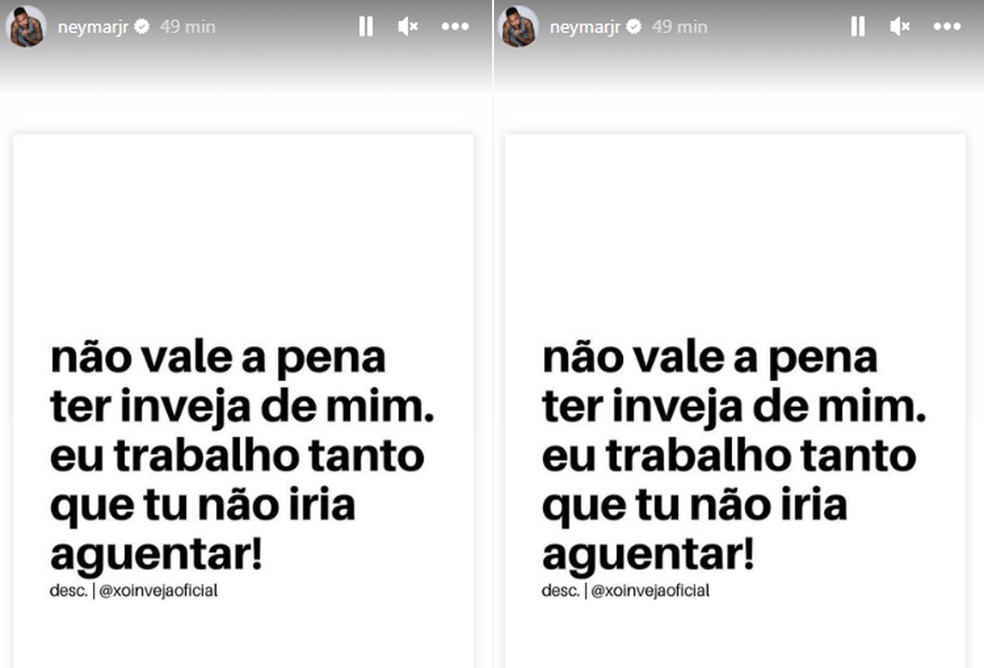 Neymar manda recado — Foto: Reprodução/Instagram