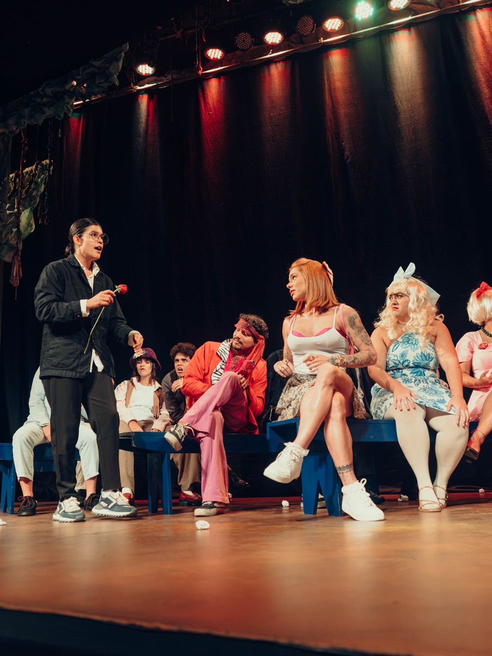 Thaís Vasconcellos na aula de teatro — Foto: Divulgação