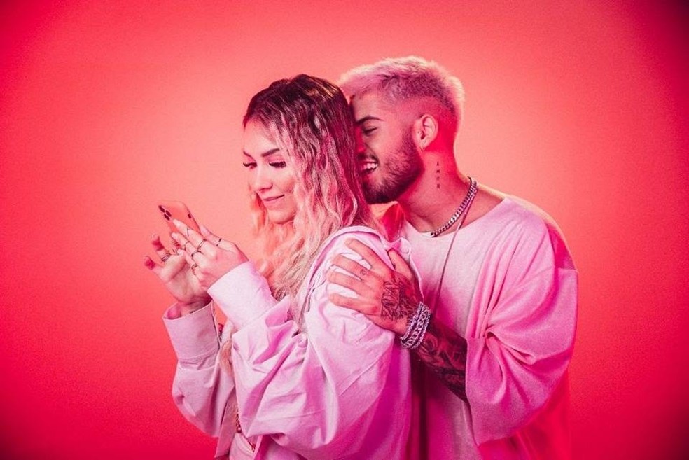 Virginia Fonseca e Zé Felipe no clipe de 'Só Tem Eu', em 2020, no início do namoro — Foto: Divulgação
