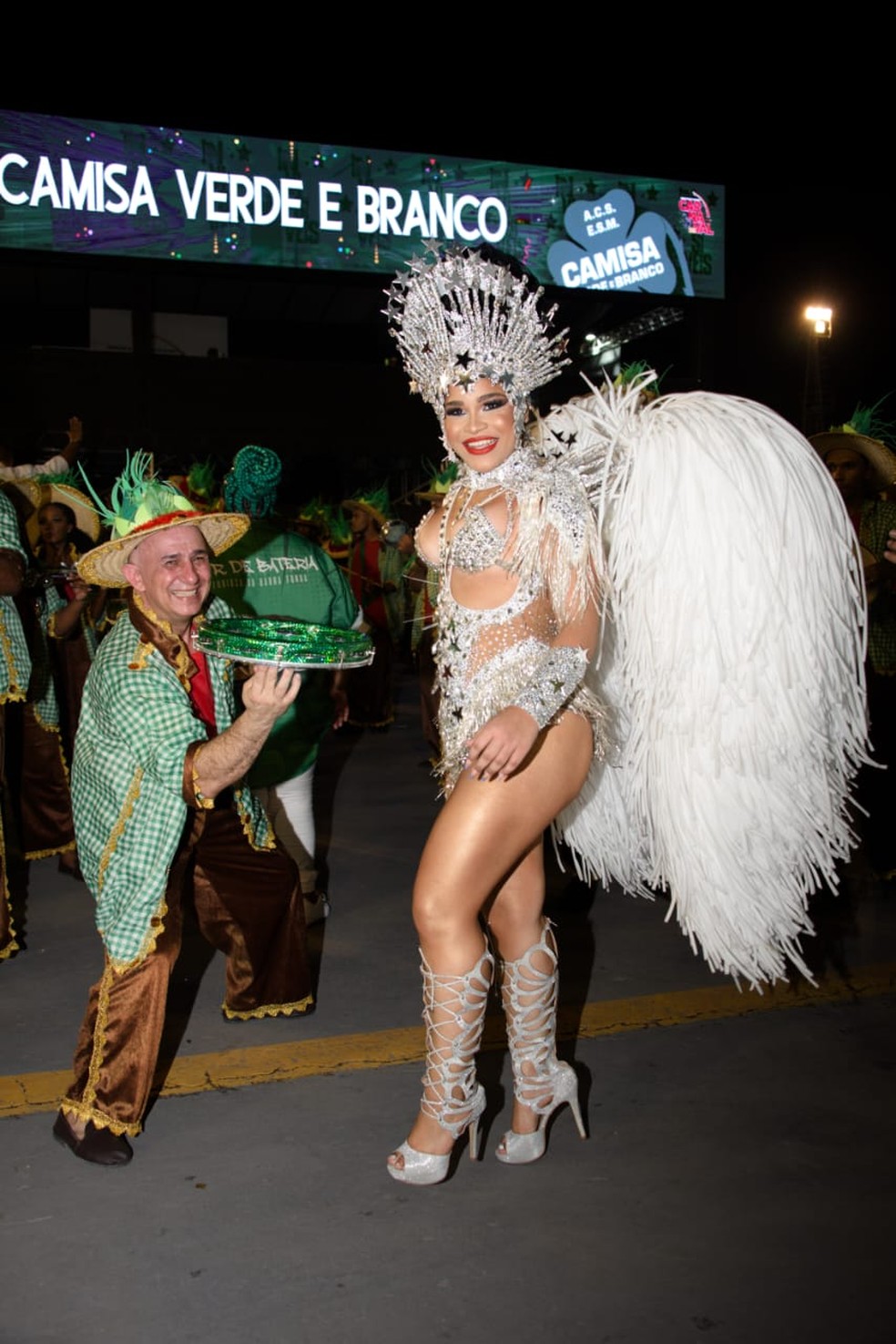 Sophia Ferro, rainha de bateria da Camisa Verde e Branco no Desfile das Campeãs no Carnaval 2023 — Foto: Bruna Grassi/Quem