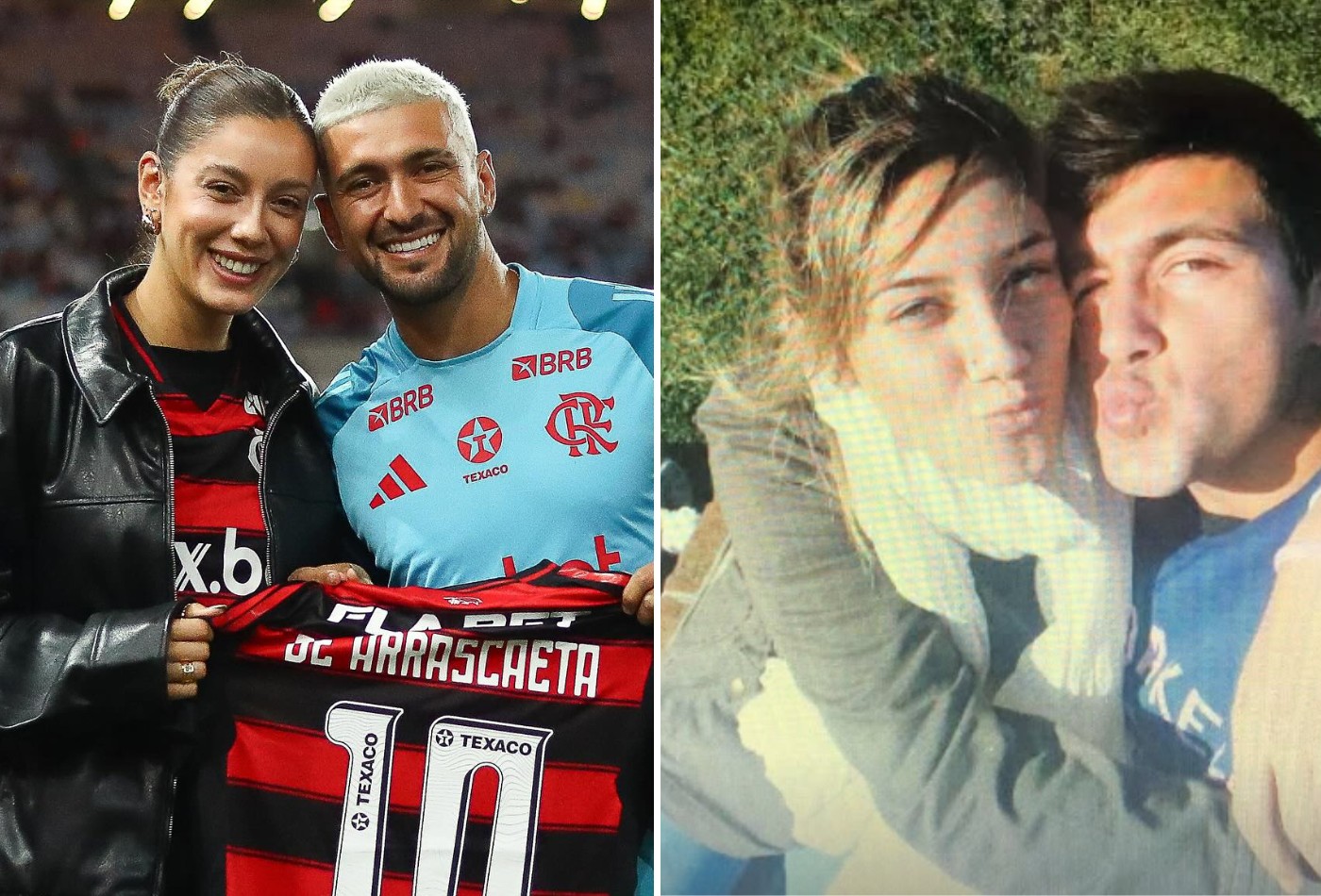 Mulher de Arrascaeta resgata foto raríssima ao celebrar 13 anos de romance com o jogador