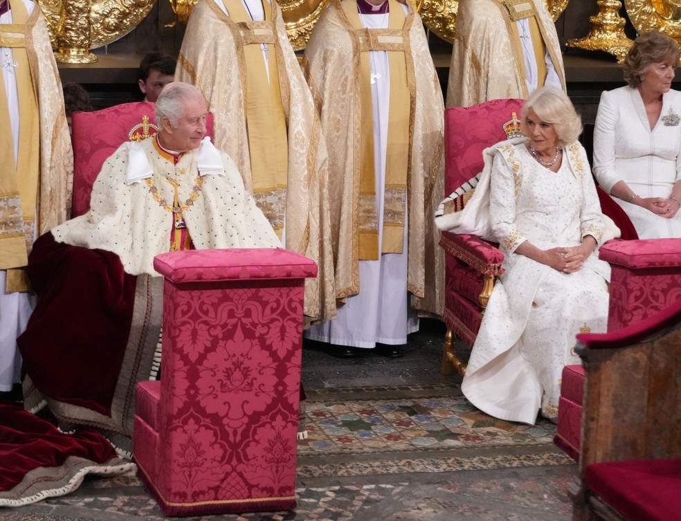 Rei Charles II e rainha Camilla — Foto: Getty Images