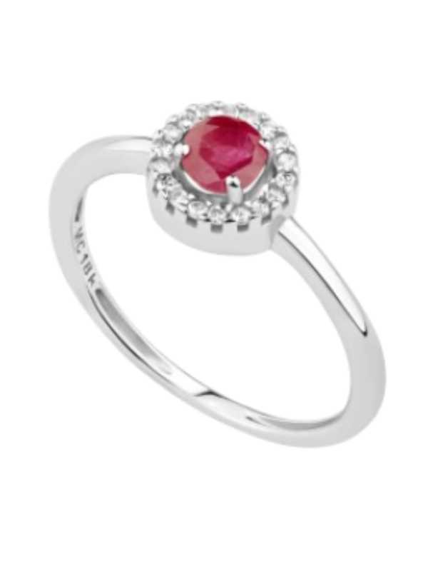Anel Redondo Intense em Ouro Branco 18k