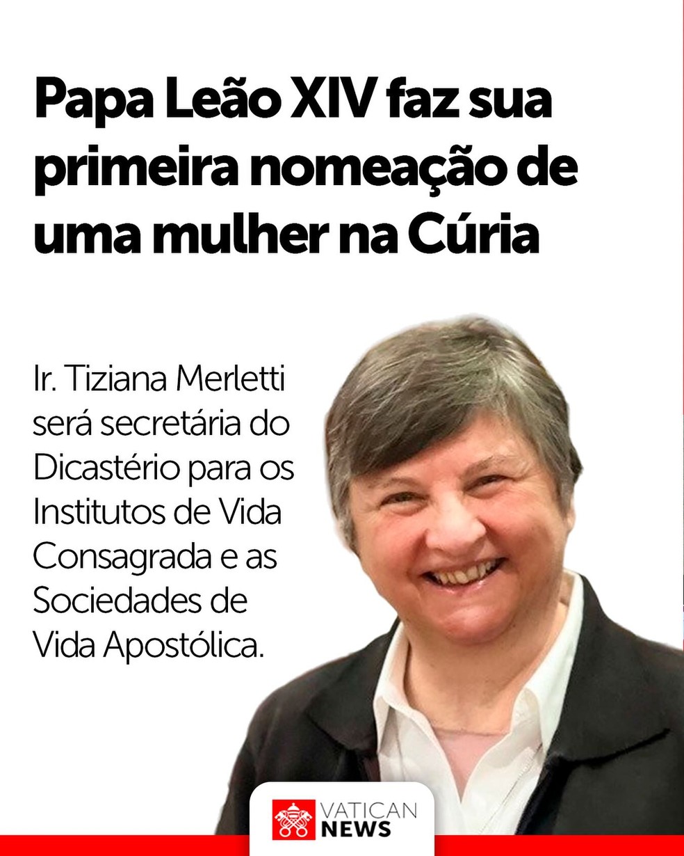Tiziana Merletti é a primeira mulher nomeada pelo papa Leão XIV na Cúria — Foto: Instagram | @vaticannewspt