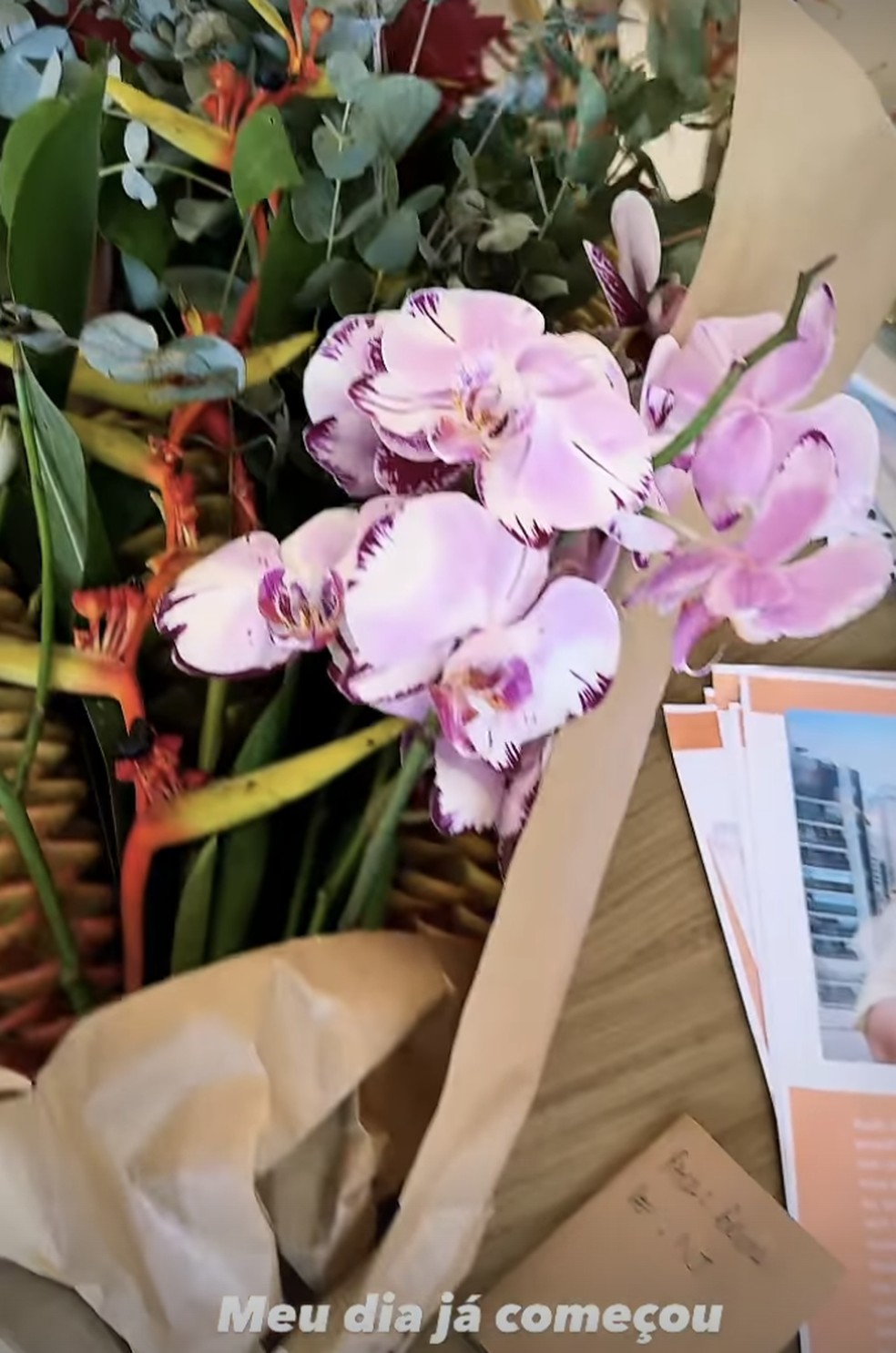 Cartão de Neymar para Bruna Biancardi — Foto: Reprodução/Instagram