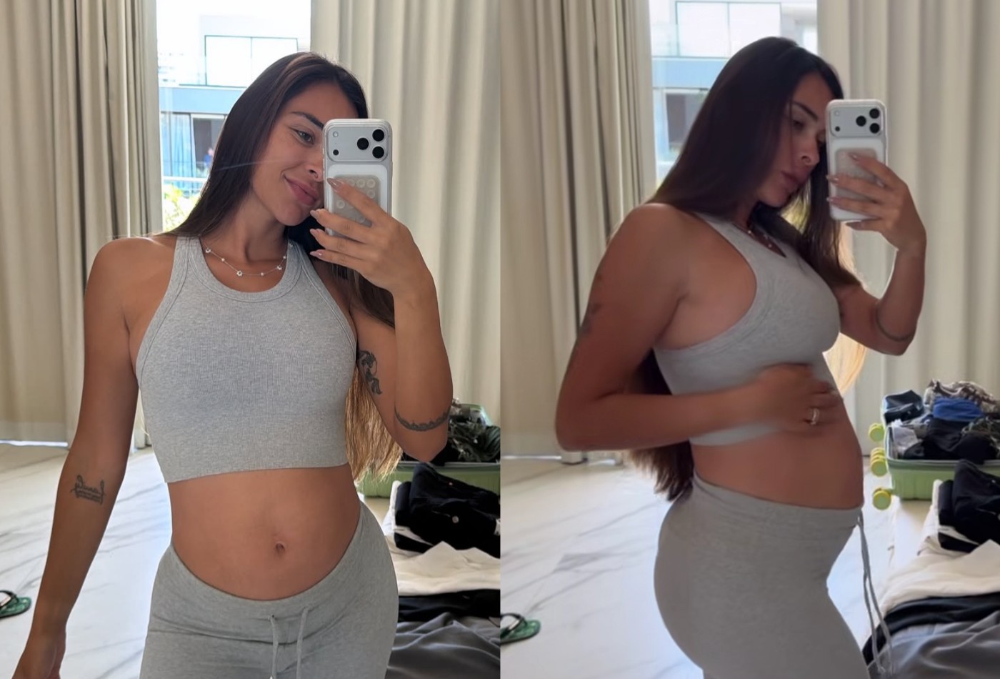 Grávida de jogador do Real Madrid, influencer engorda 6kg