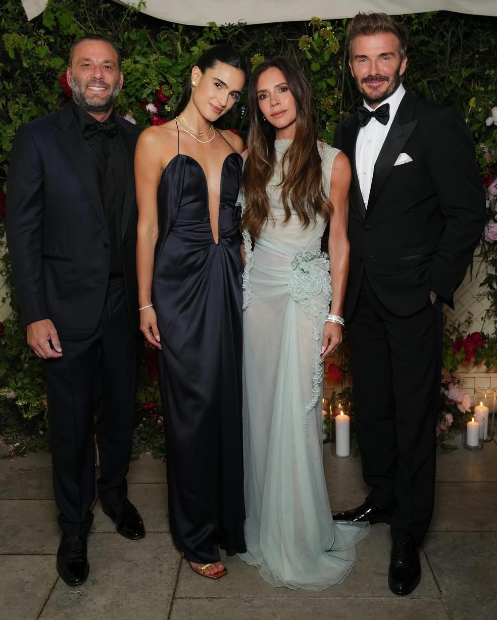David Grutman, Isabela Grutman, Victoria Beckham e David Beckham — Foto: Reprodução/Instagram
