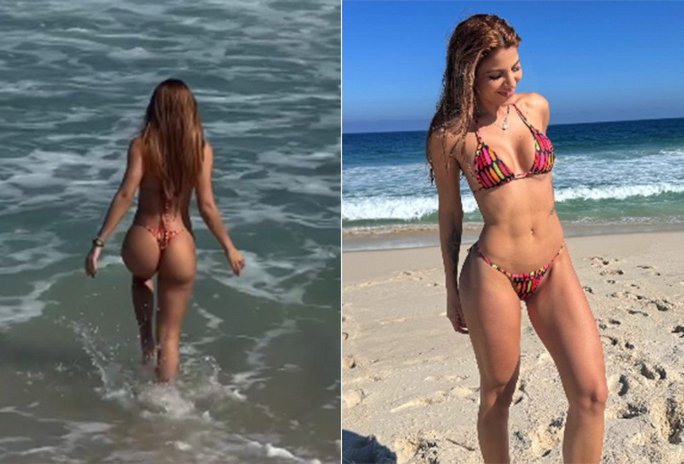 Hariany Almeida curte dia de praia no Rio — Foto: Reprodução/Instagram