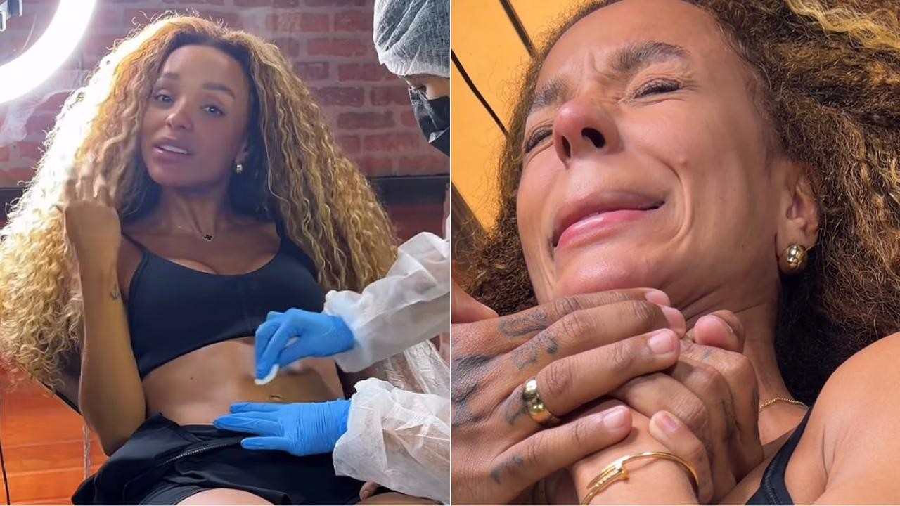 Brunna Gonçalves fica aflita ao colocar piercing no umbigo; vídeo - QTU Questões do Universo