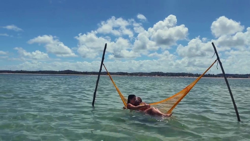 Jade Picon e André Lamoglia em viagem romântica a São Miguel dos Milagres, em Alagoas — Foto: Reprodução/Instagram