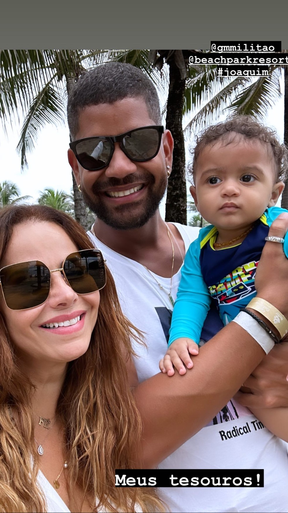 Viviane Araujo curte resort no Ceará com Guilherme Militão e o filho, Joaquim — Foto: Reprodução/Instagram