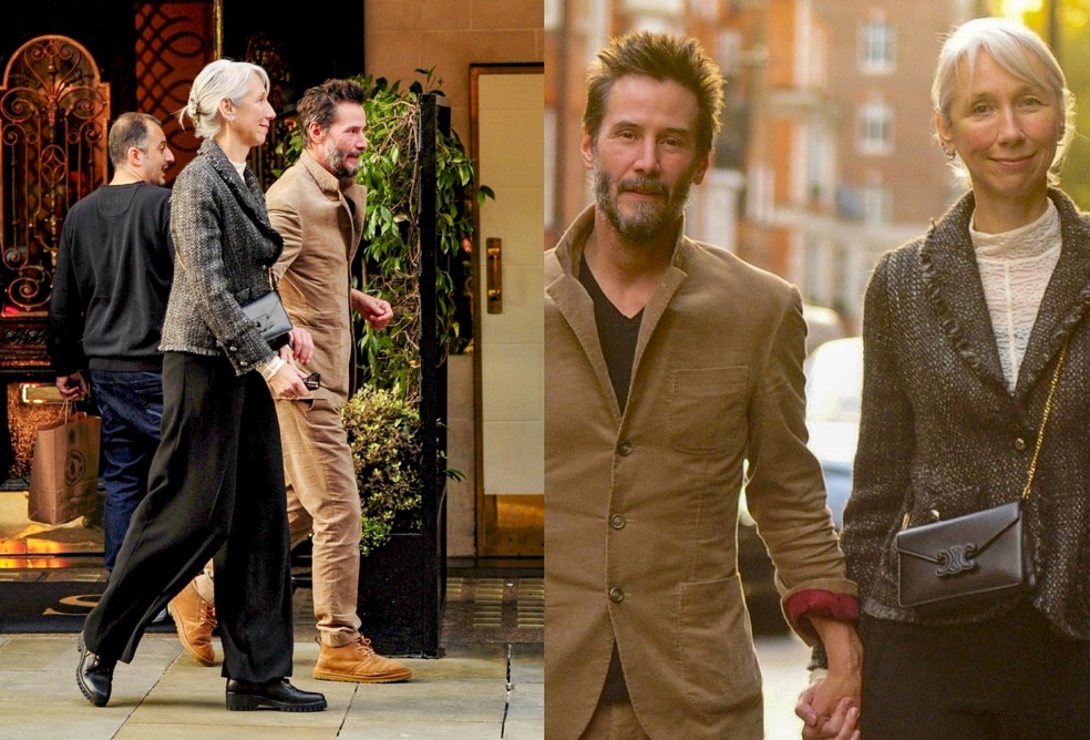 Keanu Reeves e namorada são clicados em passeio por Londres