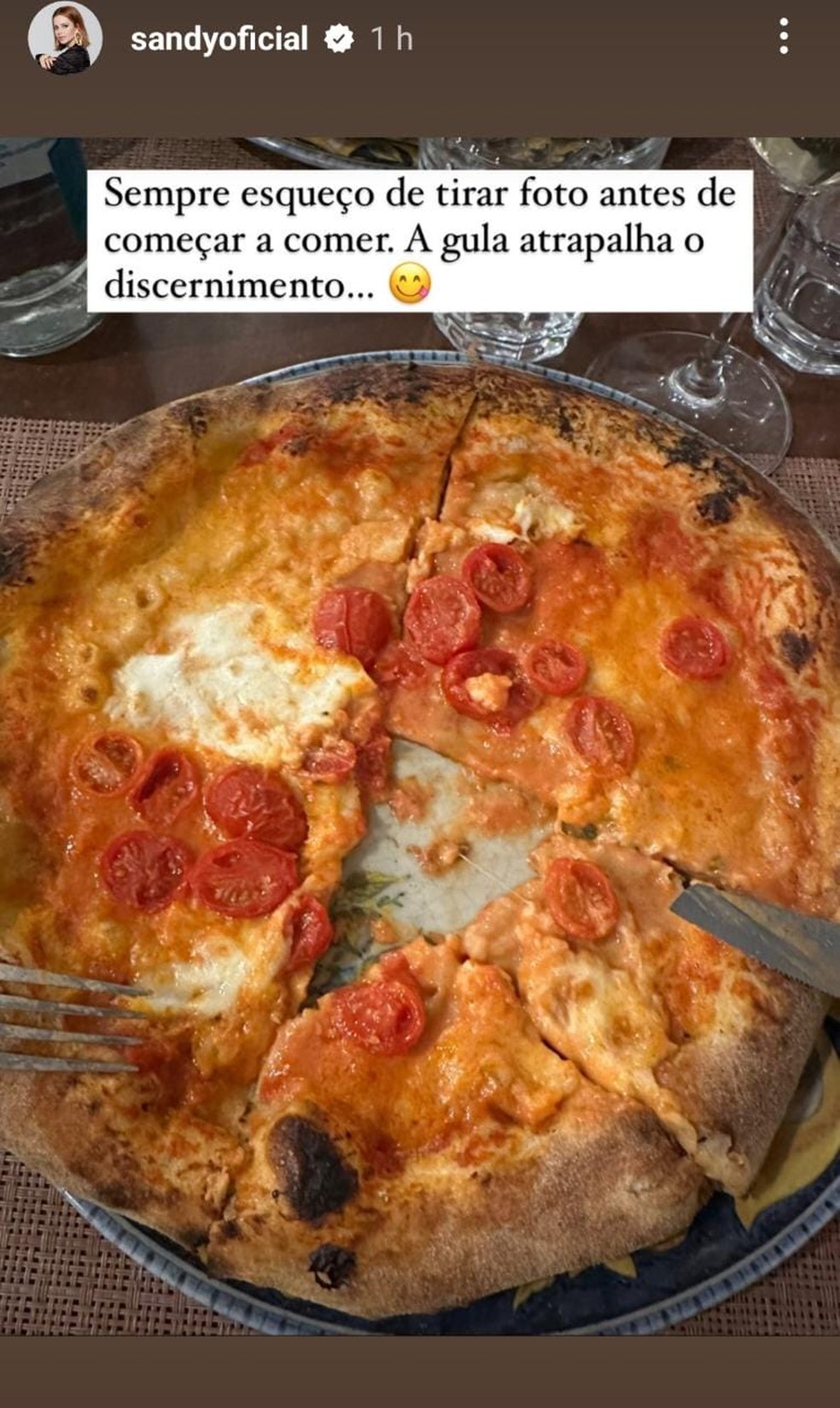 Pizza  — Foto: Reprodução do Instagram