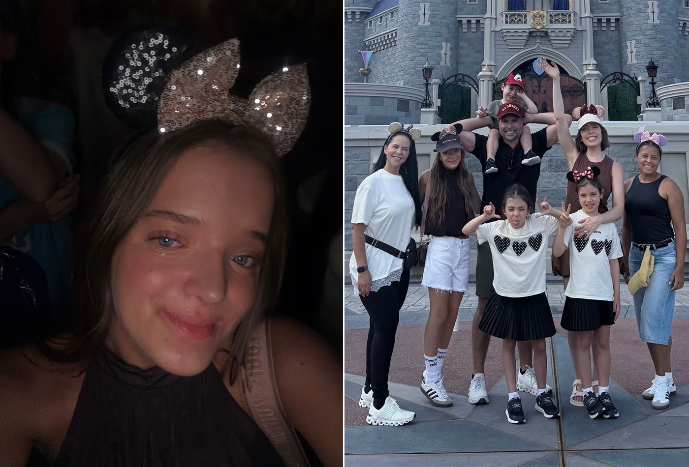 Rafa Justus se emociona na Disney com Fabi Justus, sobrinhos e cunhado
