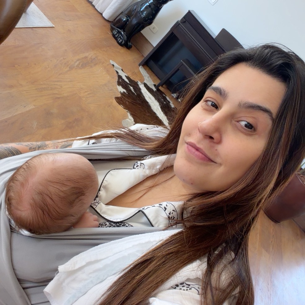 Lauana Prado celebra 2 meses do filho, Dom, com cliques raros — Foto: Reprodução/Instagram