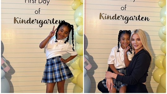 Khloé Kardashian se emociona ao mostrar filha na pré-escola: "Não estou bem"