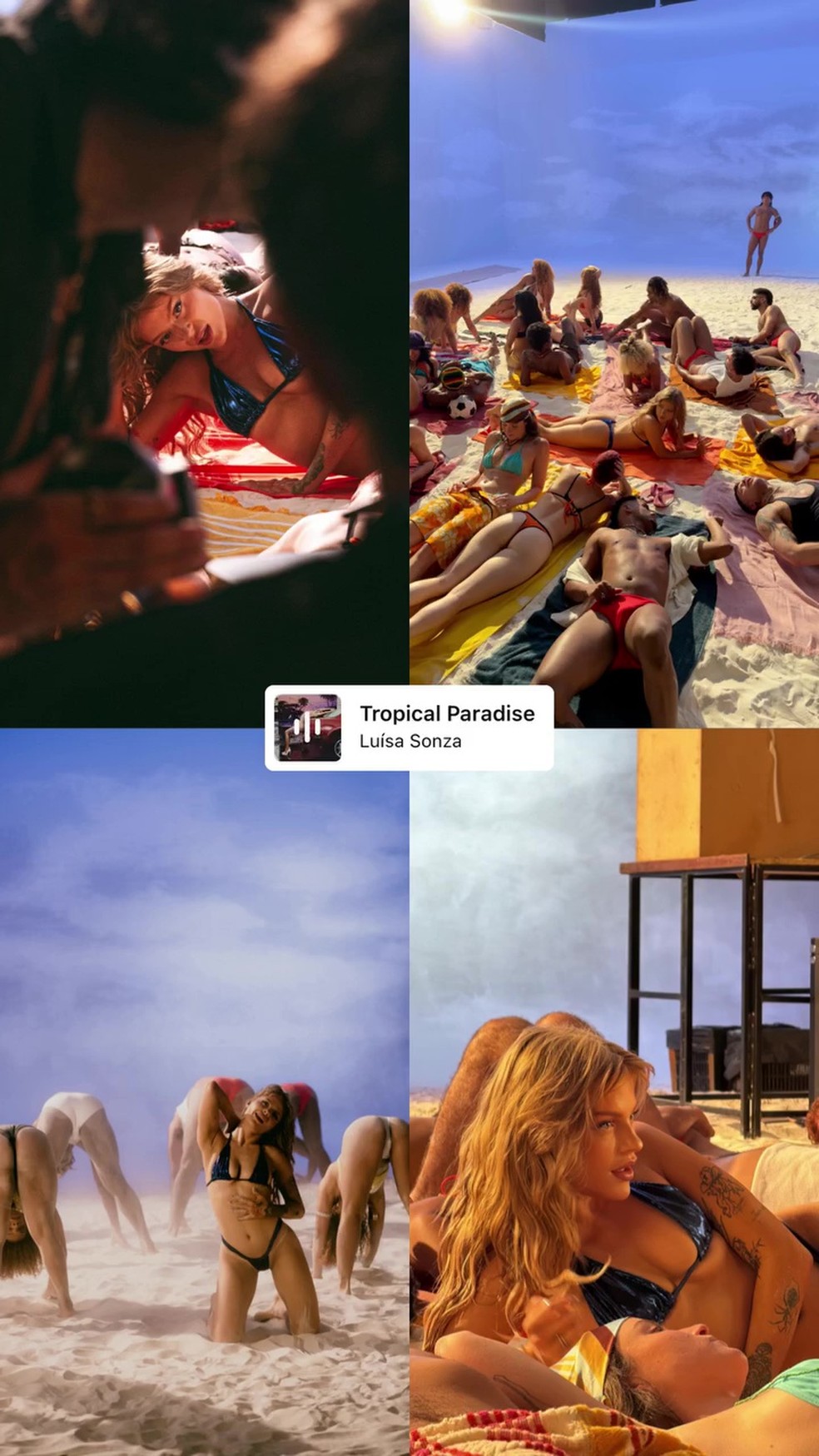 Luísa Sonza mostra bastidores do clipe 'Tropical Paradise' — Foto: Reprodução/Instagram
