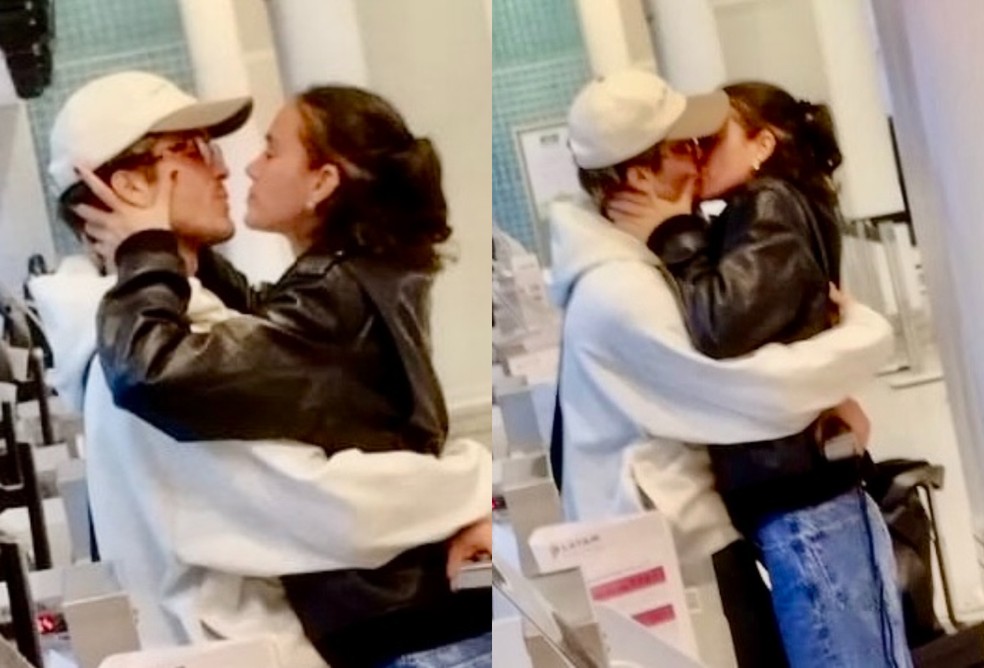 Bruna Marquezine e Jo&atilde;o Guilherme s&atilde;o flagrados aos beijos em aeroporto;  fotos