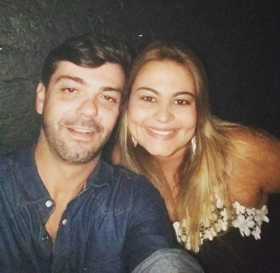 Tiago Prado, irmão de Joana Prado, e a mulher — Foto: Reprodução/Instagram