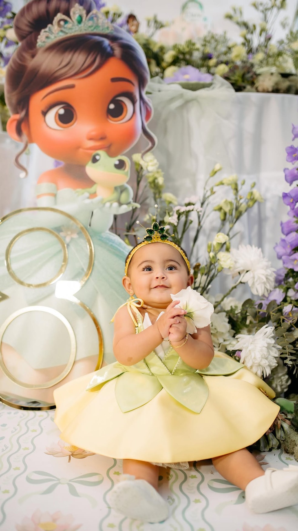 Filha de Zezé e Graciele Lacerda se transforma em princesa da Disney no 8º mesversário — Foto: Reprodução/Instagram