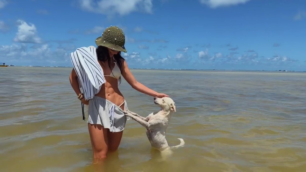 Jade Picon e André Lamoglia em viagem romântica a São Miguel dos Milagres, em Alagoas — Foto: Reprodução/Instagram
