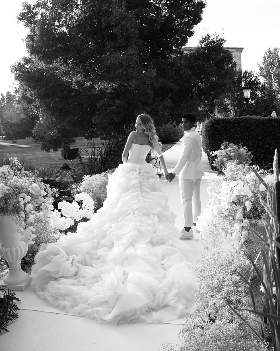 Casamento de Endrick e Gabriely Miranda em Madrid — Foto: Reprodução/ Instagram
