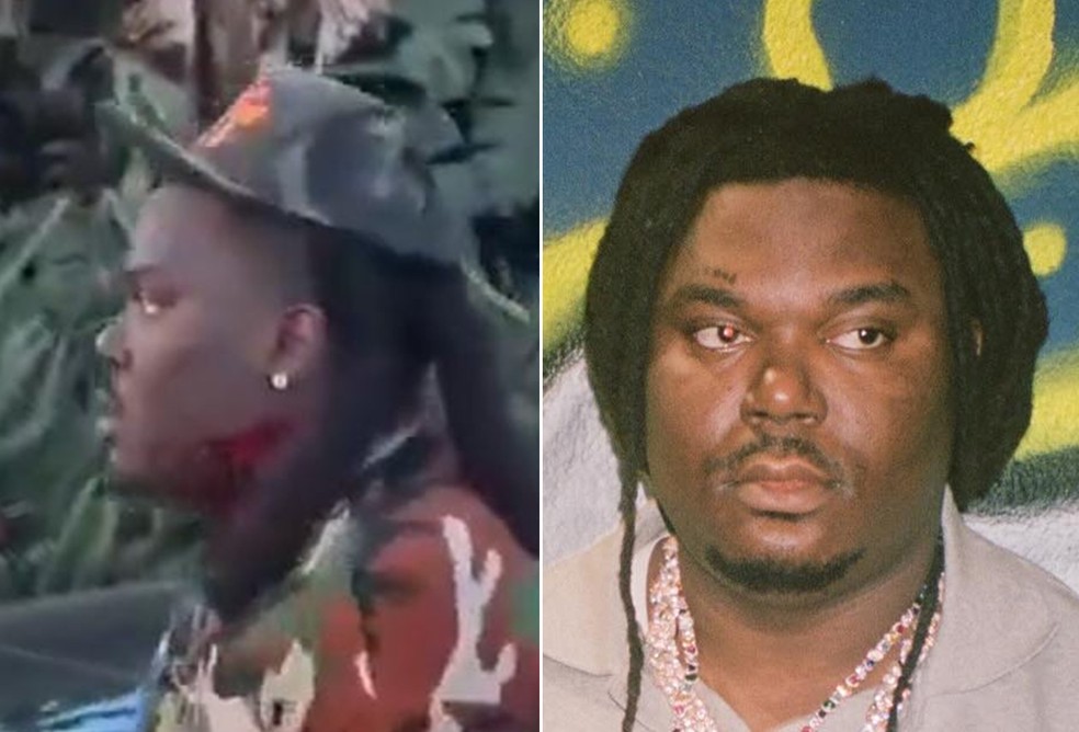 Rapper Lucki é esfaqueado no rosto em ataque com quatro feridos — Foto: Reprodução/Instagram e X
