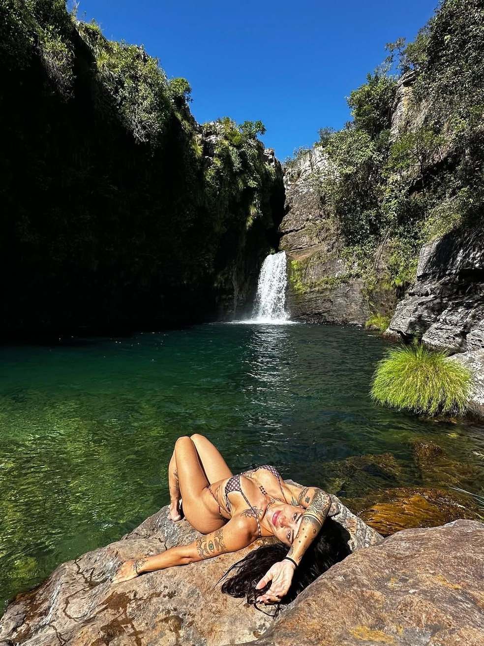 Aline Campos curte a Chapada dos Veadeiros com amiga — Foto: Reprodução/Instagram