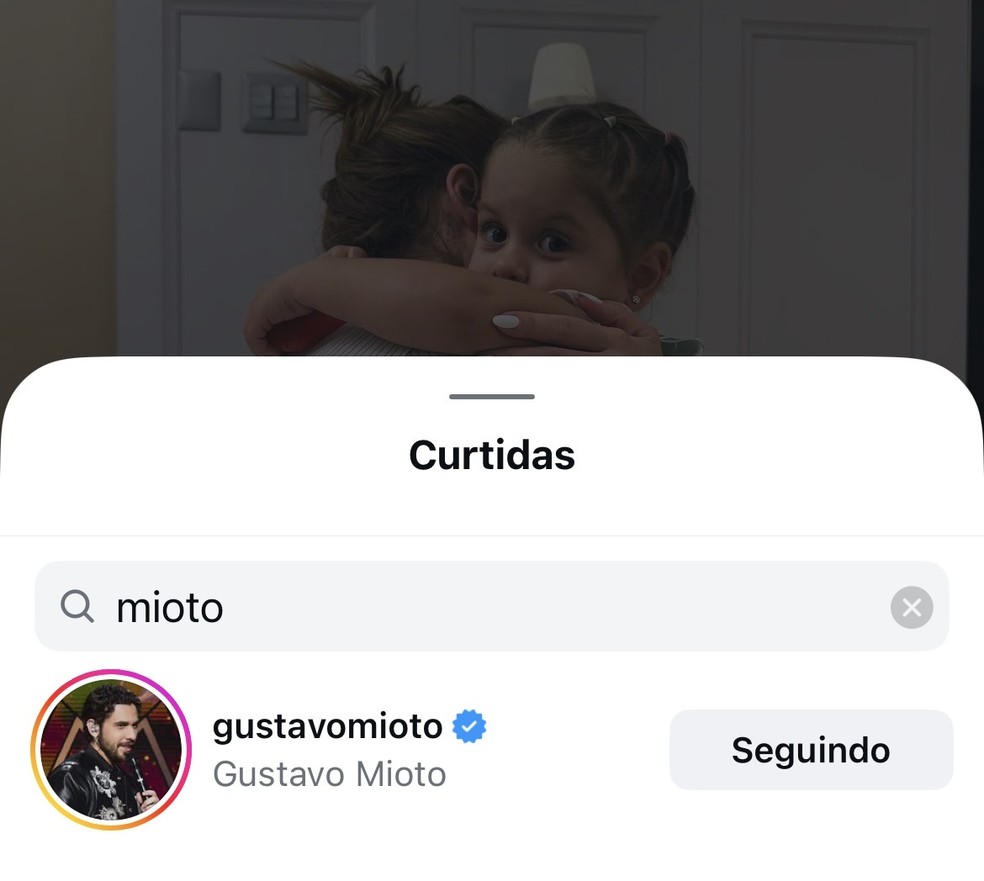 Curtida de Mioto &mdash; Foto: Reprodu&ccedil;&atilde;o/Instagram