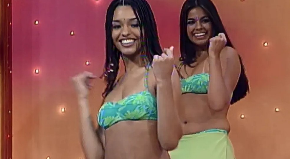 Juliana Alves foi bailarina do 'Domingão do Faustão' — Foto: Reprodução/TV Globo