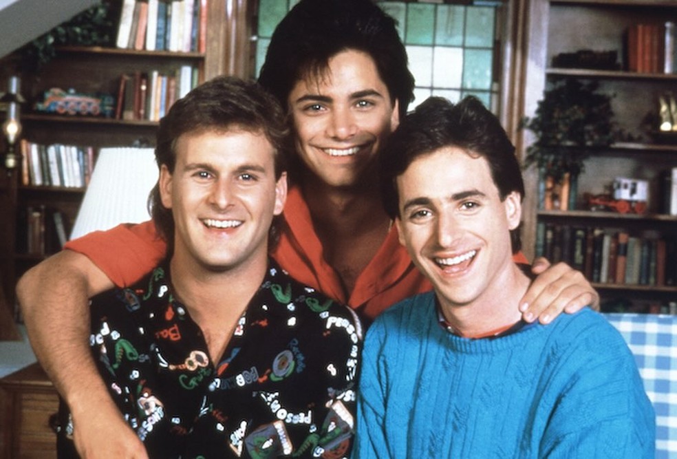David Coulier, John Stamos e Bob Saget em 'Três é Demais' — Foto: Divulgação