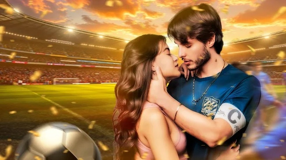 Novela Vertical 'De Volta ao Jogo' com Anna Rita Cerqueira e Bruno Guedes — Foto: Divulgação/ReelShort