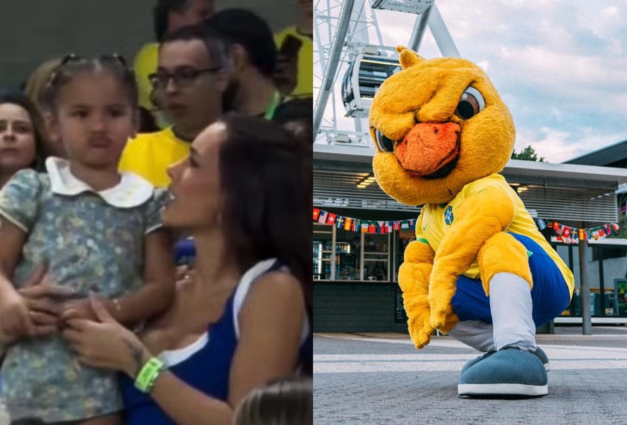 Bruna Biancardi explica reação de Mavie em jogo da Seleção: 'Brava com o mascote do Canarinho'