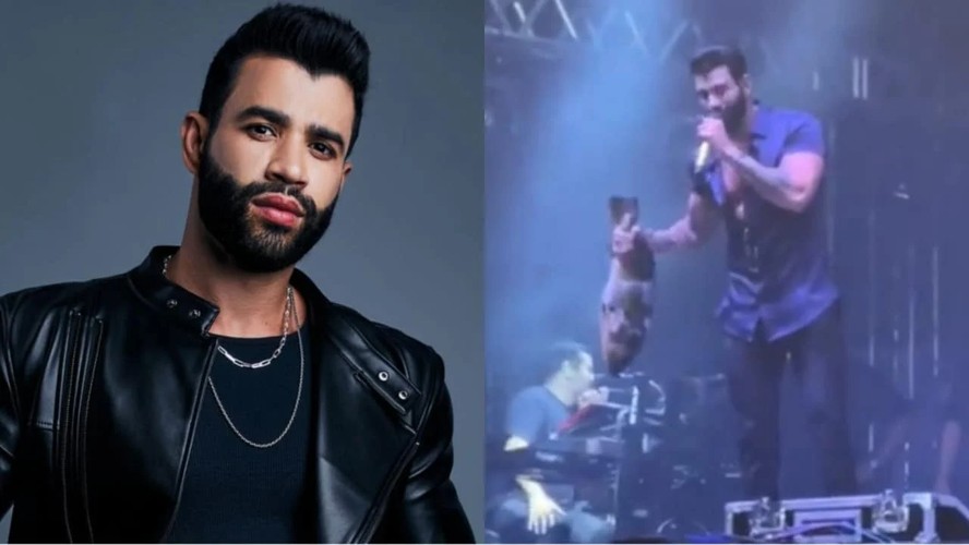 VÍDEO: Gusttavo Lima passa a mão nas partes íntimas de cantor em